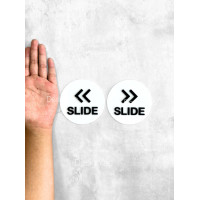 ราคา Designfac ป้ายเลื่อนประตู SLIDE แบบวงกลม ป้ายเลื่อนซ้าย ป้ายเลื่อนขวา ป้ายอะคริลิค โมเดิร์นมินิมอล, ขาว เลื่อนซ้าย1+ขวา1 (12335852)