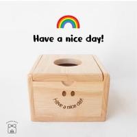 ราคา Katerine Space กล่องทิชชู่ไม้ ใส่ทิชชู่แบบ pop up สีอ่อนHave aNiceDay! (12333339)