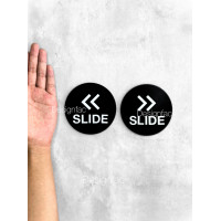 ราคา Designfac ป้ายเลื่อนประตู SLIDE แบบวงกลม ป้ายเลื่อนซ้าย ป้ายเลื่อนขวา ป้ายอะคริลิค โมเดิร์นมินิมอล, ดำ เลื่อนซ้าย1+ขวา1 (12319964)
