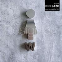 ราคา Designfac ป้ายห้องน้ำสแตนเลสสวยๆ WM ป้ายสัญลักษณ์ห้องน้ำ ป้ายสุขาชายหญิง สไตล์โมเดิร์น มินิมอล ทนทาน ผู้หญิง + W (12377041)
