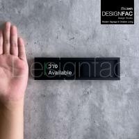 ราคา Designfac,ป้ายว่างไม่ว่างกรอบทอง ป้ายเลื่อนว่างไม่ว่าง ป้ายห้องประชุมสวยหรูหรา สไตล์โมเดิร์น มินิมอล อะคริลิคดำล้วน (12382974)