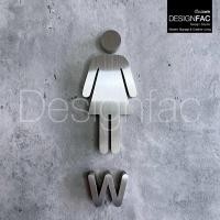 ราคา Designfac ป้ายห้องน้ำสแตนเลส W,M ป้ายสัญลักษณ์ห้องนำ้ชายหญิง สไตล์โมเดิร์น มินิมอล ลอฟท์ ไม่เป็นสนิม ผู้หญิง + W (12376357)