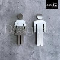 ราคา Designfac ป้ายห้องน้ำสแตนเลส W,M ป้ายสัญลักษณ์ห้องนำ้ชายหญิง สไตล์โมเดิร์น มินิมอล ลอฟท์ ไม่เป็นสนิม ผู้ชาย 1 + ผู้หญิง 1 (12376358)