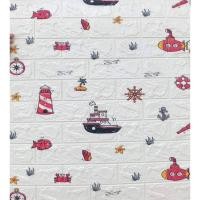 ราคา Homelove วอลเปเปอร์สามมิติ 70*38cm มีกาวในตัวติดผนัง 3D wallpaper วอลล์เปเปอร์ลายอิฐลายน่ารักแผ่นใหญ่ ลายการ์ตูน เรือใบ 3D-8CT (12448957)