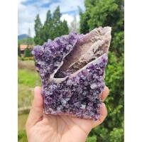 ราคา malik stone : สินค้าตกเเต่งบ้าน : ผลึกอเมทิส ควอตซ์ ธรรมชาติ ผลึกม่วงเข้ม แผ่นทรงเเบน ระยิบระยับจัดๆ จาก แหล่ง อุรุกวัย amethyst from uruguay (12490332)