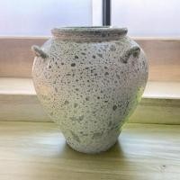 ราคา Lanna Pottery Vaseแจกันโอ่งดินเผาทรงไหมีหู 4 หู สีขาวเก่า ขนาด 30 x 32 cm. Normal (12478823)