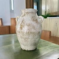 ราคา Lanna Pottery Vase แจกันดินเผาทรงโอ่งสูงปากเล็ก มีหู 2 หู ขนาด 22x 33 cm. สีเหลือง (12478820)