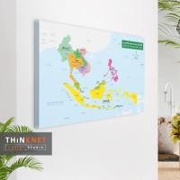 ราคา Thinknet Design Studio กรอบแผนที่ชุดรัฐกิจเอเชียตะวันออกเฉียงใต้ 2 ภาษา 138x100 cm กรอบลอยผ้าแคนวาส สี (10783277)