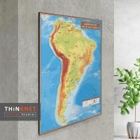 ราคา Thinknet Design Studio กรอบแผนที่ชุดกายภาพทวีปอเมริกาใต้ 2 ภาษา 100x138 cm กรอบเขียน-ลบได้ สี (10783264)
