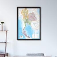 ราคา Thinknet Design Studio กรอบแผนที่ประเทศไทย สี 69x100 cm กรอบผ้าแคนวาส (10785743)