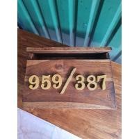 ราคา Naijanshop ตู้ไปรษณีย์เล็ก ไม้สัก แขวนหน้าบ้าน ใช้สพหรับใส่จดหมาย ขนาด 10x25xสูง 24 ซม. ตู้ไม้ทึบใส่เลข4-6,สีโอ๊ค (12565337)