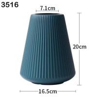 ราคา Pcแจกันดอกไม้ แจกันตกแต่งภายในบ้าน แจกันดอกไม้คละสี แจกันดีไซน์สวย แจกันทรงสูง สีเขียว (12543872)