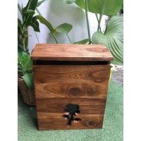 ราคา Naijanshop ตู้ไปรษณีย์ใหญ่ ตู้จดหมาย ตู้จม ตู้ไปรษณีย์ไม้สัก ขนาด 8x25x32 ซม. ฉลุดอกไม้ไม่ใส่เลข (12565347)
