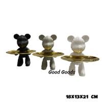 ราคา Good Goodsโมเดลหมี หมีจิ๋ว หมีถือถาด ตุ๊กตาหมีแต่งบ้าน พร็อพแต่งบ้าน ตกแต่งห้อง ตกแต่งคอนโด พร็อพถ่ายละคร ดำ (12633545)