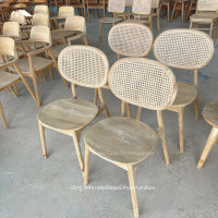 ราคา Prom เก้าอี้พนักพิงหวายกลม ไม้สักแท้ งานดิบ ขัดเรียบร้อย (12642600)