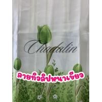 ราคา CDL ม่านสอดลวด ผ้าม่านหน้าต่าง ม่านหน้าต่าง แบบสอดลวด ราคาขาย 1 ผืน ก100*ส150 ทิวลิปหนาเขียว(สล)ตุ้งติ้ง (12658699)