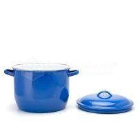 ราคา PT ware หม้อ หม้อสองหูทรงลึก หม้อเคลือบอินาเมล พรีเมี่ยม สีน้ำเงิน - ขอบสเตนเลส ตรากระต่าย 24cm (12698760)