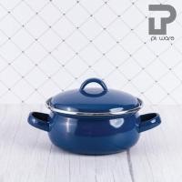 ราคา PT ware หม้อเคลือบอินาเมล 2 หู หม้อเคลือบ หม้อ หม้อสองหู พร้อมฝา ขนาด16cm ความจุ1.0ลิตร หลากสี สีน้ำเงิน (12698791)