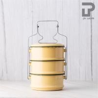 ราคา PT ware ปิ่นโตเคลือบ ปิ่นโตทำบุญ สีเหลือง 12cm x 3ชั้น 4ชั้น และ 5ชั้น ตรากระต่าย 3 ชั้น (12698555)