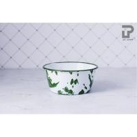 ราคา PT ware ชามเคลือบ ขันนํ้า เคลือบอินาเมล ลายสลัดสี เขียว-น้ำตาล-นํ้าเงิน ขนาด 12cm สีเขียว (12698908)