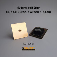 ราคา เอสสมาร์ท สวิทช์ไฟหรี่ แบบหมุน รุ่นX39UAG 1gang ทอง (12705816)