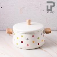 ราคา PT ware หม้อเคลือบอินาเมล 2 หู หม้อเคลือบ หม้อ หม้อสองหู พร้อมฝา ขนาด3.0ลิตร ลาย Poka Dot Normal (12698786)