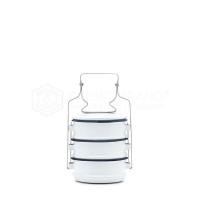 ราคา PT ware ปิ่นโตเคลือบ หลากสี ตรากระต่าย ขนาด10cm x 3ชั้น สีขาว (12698545)