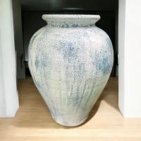 ราคา Lanna Pottery Vase แจกันดินเผาทรงไข่ ขนาด 24 x 33 cm. สีฟ้าคราม (12478887)