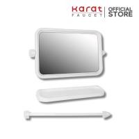 ราคา Karat Faucet ชุดกระจกห้องน้ำแบบเหลี่ยม ยาว 49.5 ซม.พร้อมชั้นวางและราวแขวน รุ่น KMS-01-230-11 (12542824)