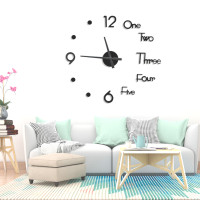 ราคา นาฬิกาติดผนัง 3D DIY สติกเกอร์ อะคริลิค 100CM-150CM ขนาดใหญ่ ขนาดจัมโบ้ พร้อมส่ง Q5 สีดำ | 17028 (12549582)
