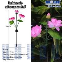 ราคา Neobee ไฟปักสนามโซล่าเซลล์ ดอกบัว โคมไฟดอกไม้ ตกแต่งสวน กลางแจ้ง กันน้ำ Solar-Lotus Pink (12709445)