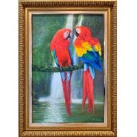 ราคา Art Gallery 36 - ภาพวาดสีน้ำมันนกมาคอว์ AG02437 ภาพวาด (10728559)