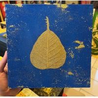 ราคา POTONG SHOP ภาพวาดมงคล ใบโพธิ์ 20x20 น้ำเงิน(ใบทอง) (12329180)