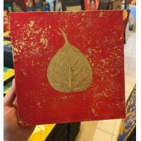 ราคา POTONG SHOP ภาพวาดมงคล ใบโพธิ์ 20x20 แดง(ใบทอง) (12329184)