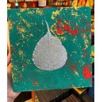 ราคา POTONG SHOP ภาพวาดมงคล ใบโพธิ์ 20x20 เขียว(ใบเงิน) (12329187)