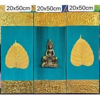 ราคา POTONG SHOP ภาพวาดมงคล พระ+ใบโพธิ์ 60x50 เขียว (12329711)