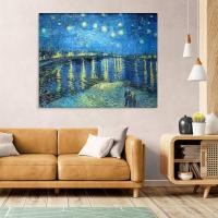 ราคา Art reproduction The Starry Night over the Rhone Van Gogh Vincent vvg20 75x60 cm (12390222)