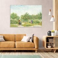 ราคา Art reproduction Garden with Courting Couples Square Saint-Pierre Van Gogh Vincent vvg131 115x80 cm (12390298)