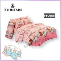 ราคา Fountain ผ้าปูที่นอนพร้อมปลอกหมอน ลายCinnamoroll ชินนาม่อน By Sabuy my bed ผ้าปู5ฟุต (5ชิ้น) FTC088 (12710431)