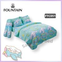 ราคา Fountain ผ้าปูที่นอนพร้อมปลอกหมอน ลายCinnamoroll ชินนาม่อน By Sabuy my bed FTC051 ผ้าปู5ฟุต (5ชิ้น) (12710429)