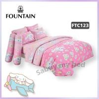 ราคา Fountain ผ้าปูที่นอนพร้อมปลอกหมอน ลายCinnamoroll ชินนาม่อน By Sabuy my bed ผ้าปู5ฟุต (5ชิ้น) FTC123 (12710436)