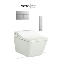 ราคา TOTO สุขภัณฑ์แขวนผนัง ระบบชำระล้างอัตโนมัติ 4.5/3 L พร้อมฝารองนั่ง WASHLET รุ่น CWT522UW9 สีขาว (12710813)