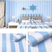 ราคา ถูกสุด พร้อมส่ง รวมลายเรียบหรู วอลเปเปอร์ติดผนัง สุดฮิต 45 ซม.x9 เมตร วอลเปเปอร์ สติ๊กเกอร์ติดผนัง มีกาวในตัว 37.ฟ้าดาวลายทาง (12257570)