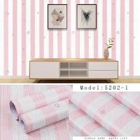 ราคา ถูกสุด พร้อมส่ง รวมลายเรียบหรู วอลเปเปอร์ติดผนัง สุดฮิต 45 ซม.x9 เมตร วอลเปเปอร์ สติ๊กเกอร์ติดผนัง มีกาวในตัว 36.ชมพูดาวลายทาง (12257569)