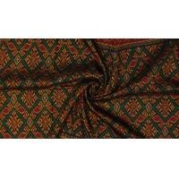 ราคา Chobmai ซิ่น ผ้าไหมมัดหมี่ ทอยกดอก 6ตะกอ ขนาด 1x2เมตร มีหน้านางชายครุย ลายแหวนเพชร พื้นสีแดง รหัส L9A-ME-066-1220163 (12712118)