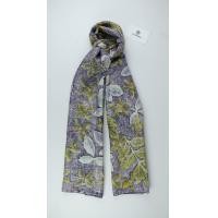 ราคา Chobmai ผ้าคลุมไหล่ผ้าไหม สีธรรมชาติ ย้อมสี Eco print ขนาด 50x170ซม ลายใบไม้ พื้นสีม่วงคราม รหัส ECO-ME-03253812 (12712158)