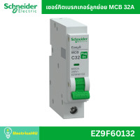 ราคา Schneider Electric เซอร์กิตเบรกเกอร์ลูกย่อย MCB 1P 6kA 10A 16A 20A 32A รุ่น Easy9 Plug-On EZ9F60132 (32A) (12712466)