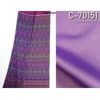 ราคา Chobmai ไหมมัดหมี่ 3ตะกอ ไหมแท้ (ผ้าลาย 2เมตร+สีพื้น2เมตร) โทนสีม่วง รหัส M3-ME-066-1222676 (ผ้าชุด) (12712170)