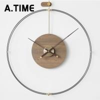 ราคา A.TIME.Clock นาฬิกาแขวนผนัง รุ่น C46 วงไม้ Size L คลาสสิก (10648156)