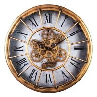 ราคา HOME HEAVEN นาฬิกาแขวนผนังฟันเฟืองหมุน Y685 46x46x11.5cm loft gold (10656880)